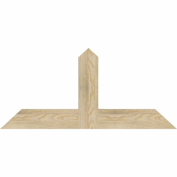Ekena Millwork Portland Rough Sawn Timber Gable Bracket, Douglas Fir, 36"W x 16"H x 2"D x 4"F, 11/12 Pitch GBW036X16X0204POR00RDF - main